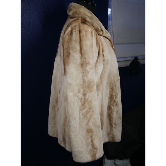 Stunning RARE Sheared Palomino Jaguar Mink Fur Coat Jacket - Picture 4 of 5